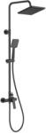INVENA NERI zuhanyszett, 1 funkciós, fejzuhannyal, zuhanycsapteleppel, fekete, waterplating bevonattal (AU-09-B04-L)