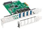 Lanberg Мрежова карта, Lanberg pci express x1 card->4x USB-A 3.1 gen1 low profile (PCE-US3-004)