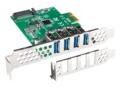 Lanberg pci express x1 card->4x USB-A 3.1 gen1 low profile (PCE-US3-004) - pic