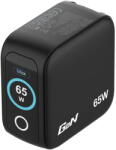 Verbatim Incarcator Verbatim Mini GaN 30238, cu 3 porturi, 65 W, cu afisaj, Negru (30238)