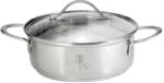 Berlinger Haus Silver Jewellery rozsdamentes acél lábas hőálló üveg fedővel, 28 cm (BH-6590)