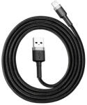 Baseus Cafule USB / Lightning töltő- és adatkábel, 2.4A, 1 m, szürke-fekete