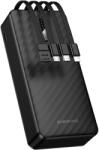 BOROFONE Power Bank 20000mAh BJ84A Smooth - USB - USB, Type C, Lightning és Micro USB kábelekkel fekete