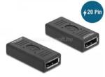 Delock DisplayPort 1.2 adapter anya anya nemváltoztató 20 tűs (DL66643) (DL66643)