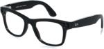 Meta RAY-BAN Meta Wayfarer (Standard) Smart Glasses - Shiny Black, Clear (Large) (RW4008 601/SB 53)