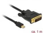 Delock Kábel mini Displayport 1.1 dugó > DVI 24+1 dugó 1 m (DL83988) (DL83988)