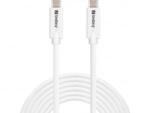 Sandberg USB-C - USB-C 3.2 Gen2 adat- és töltőkábel 100W, 3m fehér (136-75) (136-75)