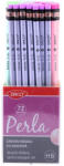 Daco Set 72 creioane negre HB cu radiera Daco, Perla (CG202-72)