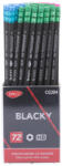 Daco Set 72 creioane HB cu radiera Daco, Blacky (CG204)