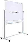 Optima Tabla alba magnetica, dubla fata, rotativa, 120 x 150 cm, pe stand mobil, profil aluminiu, Optima (OP-25120150)