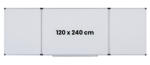 Optima Tabla alba magnetica, triptica, 120x240cm + 2 x 120x120cm, cu 5 suprafete de scris, Optima (OP-26120240)