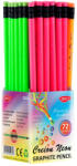 Daco Set 72 creioane HB cu radiera Daco, Neon (CG101)