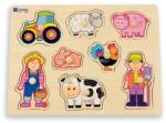 ANDREU Toys Puzzle din lemn cu manere Andreu toys - Ferma (16457) Puzzle