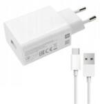 Xiaomi hálózati töltő USB aljzat (22.5W, gyorstöltő + Type-C kábel) FEHÉR (107696)