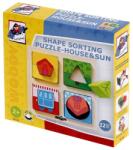 Woodyland Puzzle din lemn Woody- Sortator, Casuta si soare (91145) Puzzle