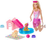 Mattel Barbie, Puppy Pool Party, set de joaca cu papusa Papusa Barbie