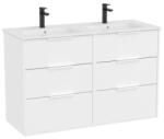 Roca Fürdőszobaszekrény dupla mosogatóval Roca Optica 120x75, 7x45, 5 cm fehér matt matt OPT1203ZBM (OPT1203ZBM)