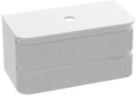 Lavita Vermont 100 cm fürdőszobaszekrény pulttal, fényes fehér 5900378358428 (5900378358428)