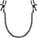Crushious Метални черни щипки за зърна с верига Nipple Chain Clamps