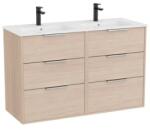 Roca Fürdőszobaszekrény dupla mosogatóval Roca Optica 120x58x45, 5 cm világos tölgyfa OPT1203ZJ (OPT1203ZJ)