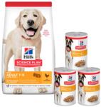 Hill's Science Plan Canine Adult Light Large breed Chicken 18 kg nagytestű kutyáknak való táp csirkével + 3 konzerv INGYEN