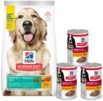 Hill's Science Plan Adult 1+ Perfect Weight Nagytestű fajták szárazeledele csirkével 12 kg + 3 doboz INGYENES