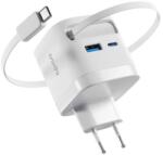 Epico Adaptor retractabil GaN Epico UltraBoost 65W EA65c cu cablu încorporat 9915101100230