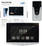 PNI DF780 videó kaputelefon 1 monitorral, 7 hüvelykes 1080p képernyővel, kártyanyílással, IP65-ös, 2 ajtós vezérléssel, esemény mozgásrögzítéssel, maximum 4 monitor csatlakoztatásával, 2 külső egységg