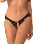 Obsessive Divienne Crotchless Thong Black S/M