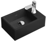 Villeroy & Boch Memento kézmosó 40x26 cm, fekete, szögletes, túlfolyó nélkül, jobbos, CeramicPlus (VIL-533341S0)