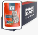 Wise Cat Set 24 buc x 100 gr Hrana umeda pentru pisici Wise cu peste