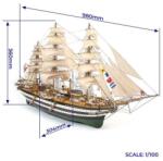 OCCRE Amerigo Vespucci 1: 100 + vitorlák Készlet (KR-oc15006)