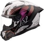 LS2 FF820 Rapid III Boho zárt motoros bukósisak fényes fehér-fekete-rózsaszín