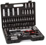  94 részes CrV dugókulcs készlet 1/2 és 1/4 racsnival, kofferben - M58210C (M58210C)