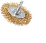  Tárcsás drótkefe 65 mm, arany színű - 6 mm szár fúrógéphez - M06965 (M06965)