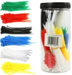  Színes kábelkötegelő készlet 600 db - több méret, erős tartás - M66579 (M66579)