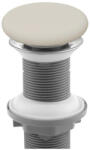 CeraStyle Klikk - klakk leeresztő - MATT BÉZS - porcelán- túlfolyó NÉLKÜLI mosdókagylóhoz- 5/4"- Ø 73 mm (BD05803080214831) - watermarkt