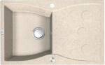 Laveo MOLOKIN bézs gránit mosogató szifonnal, 58x50cm (SPO_411T)