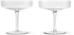 Ferm Living pahar de șampanie Ripple Champagne 150 ml 2-pack 99KK-KBU5BA_TSP (5444) Pahar