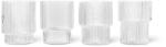 Ferm Living set de pahare Ripple Glasses 200 ml 4-pack 99KK-KBU5BI_TSP (5438) Pahar