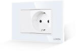 Luxion Intrerupator Mecanic Jaluzele + Priza cu Rama din Sticla LUXION, Standard Italian, 3M