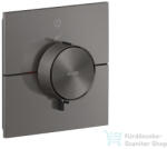 Hansgrohe AXOR SHOWERSELECT ID Square 1 funkciós falsík alatti termosztát, szálcsiszolt fekete króm 36757340 (36757340)