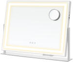 SONGMICS Sminktükör világítással, 15 LED izzó, érintésvezérlés, matt fehér (LWM002W02)