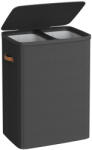 SONGMICS Szennyeskosár, 44.9 Gallon, 2 rekeszes, könnyű összeszerelés, fekete (LCB813B01)