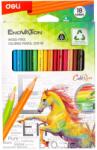 Deli Creioane colorate plastic, 18 culori/set, DELI (DLEC113-18)