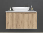 Piramida EURIDIKA fali fürdőszobabútor - mosdópult mosdó nélkül -3 ajtós - PINO TÖLGY - 100 x 48 x 53 cm (100HVUPPINOOAK)