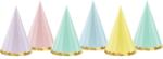 PartyDeco Parti sapkák pasztell, 16 cm, 6 db - PartyDeco (CPP24)