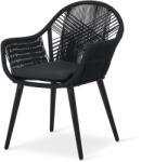 Tchibo - Keresztszövésű textilhálós kerti szék - fekete