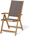 Tchibo - /Lenja kerti szék Textilene huzattal és állítható magas háttámlával - barna