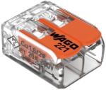 WAGO vezeték összekötő sodrott 2-es, átlátszó 0, 2-4mm2, 32A 221-412 (NVT001689)